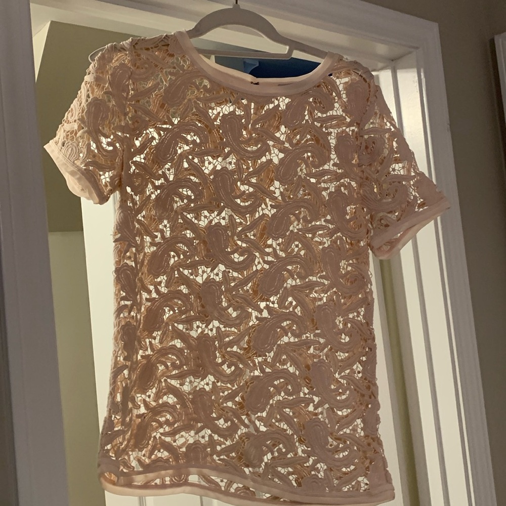 LOFT blush pink S short sleeve top